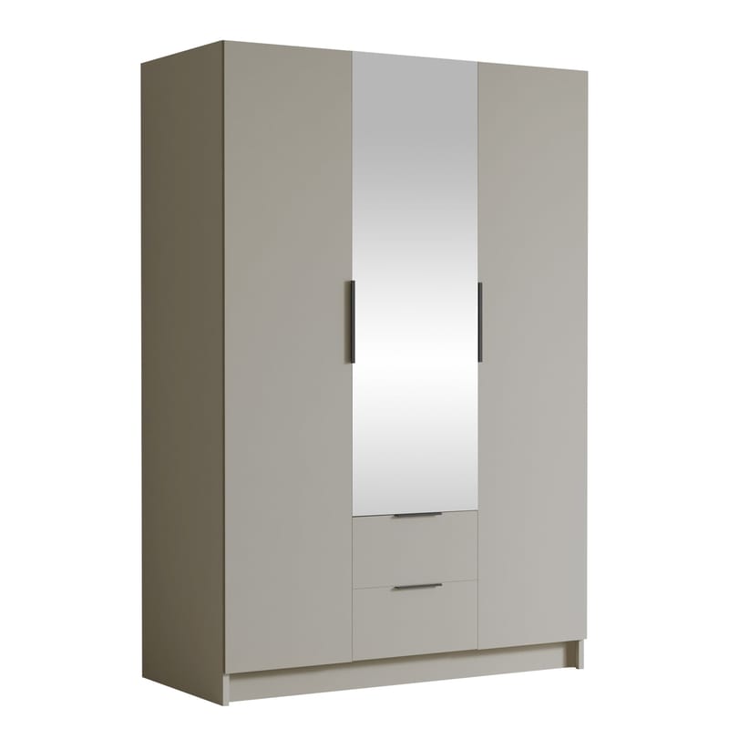 Varros Garderobeskapeskap med speil 150x216 cm, Beige