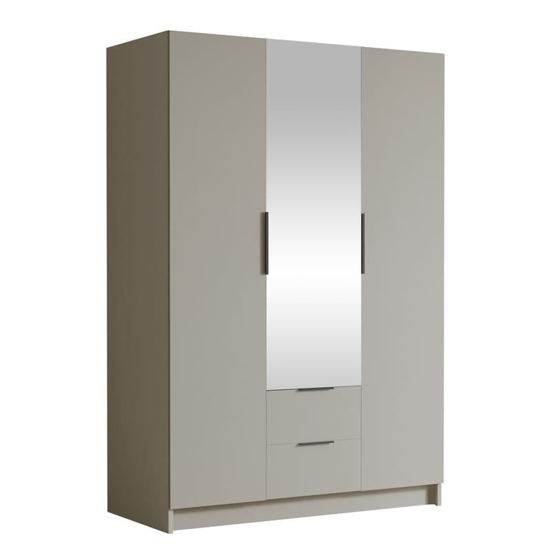 Varros Garderobeskapeskap med speil 150x216 cm - Beige - Oppbevaring - Klesoppbevaring - Garderober & garderobesystem