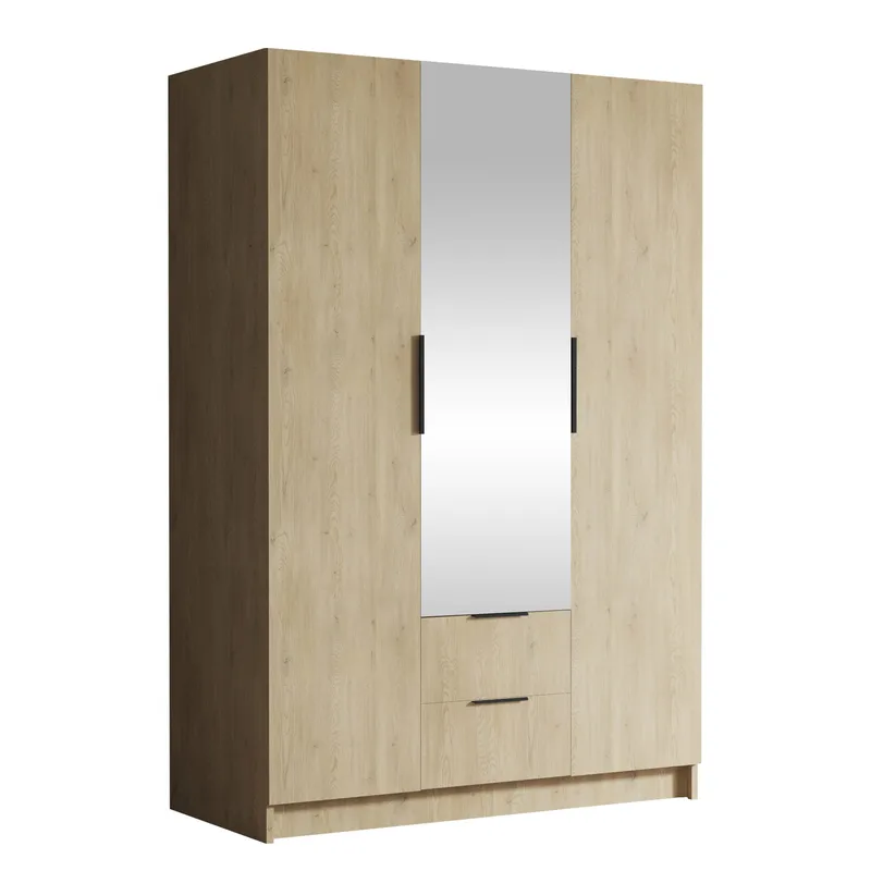 Varros Garderobeskapeskap med speil 150x216 cm, Brun