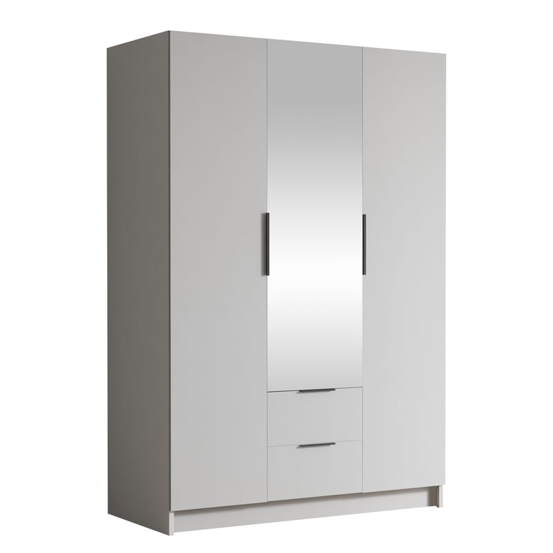 Varros Garderobeskapeskap med speil 150x216 cm - Hvit - Oppbevaring - Klesoppbevaring - Garderober & garderobesystem