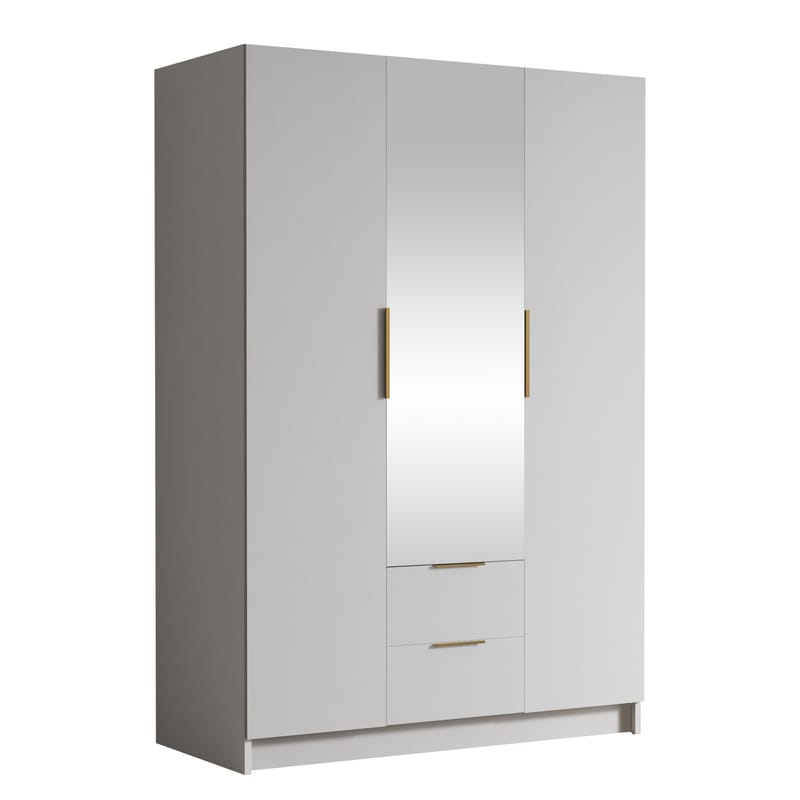 Varros Garderobeskapeskap med speil 150x216 cm - Hvit - Oppbevaring - Klesoppbevaring - Garderober & garderobesystem