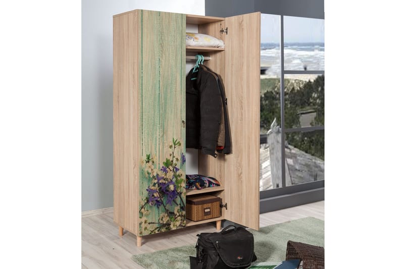 Vellavie Garderobe Kirsebærblomst - Grønn - Oppbevaring - Klesoppbevaring - Garderober & garderobesystem