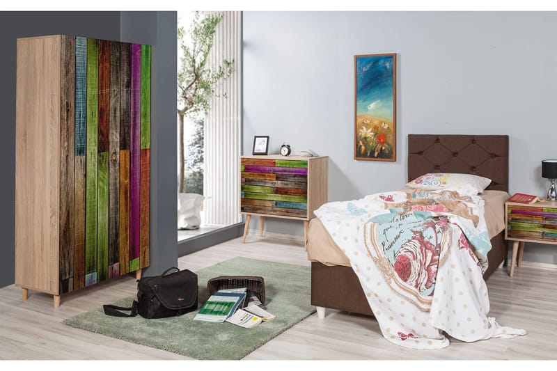 Vellavie Garderobe Regnbuepanel - Flerfarget - Oppbevaring - Klesoppbevaring - Garderober & garderobesystem