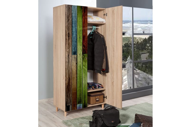 Vellavie Garderobe Regnbuepanel - Flerfarget - Oppbevaring - Klesoppbevaring - Garderober & garderobesystem