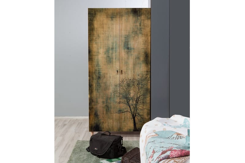 Vellavie Garderobe Tresilhuett - Grønn/Brun - Oppbevaring - Klesoppbevaring - Garderober & garderobesystem