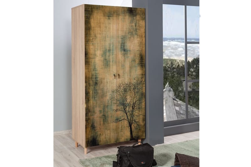 Vellavie Garderobe Tresilhuett - Grønn/Brun - Oppbevaring - Klesoppbevaring - Garderober & garderobesystem