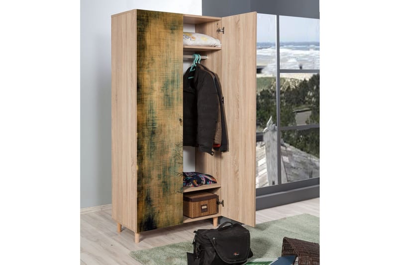 Vellavie Garderobe Tresilhuett - Grønn/Brun - Oppbevaring - Klesoppbevaring - Garderober & garderobesystem