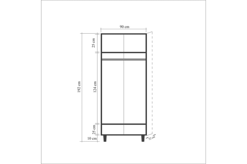 Vellavie Garderobe Panel - Brun - Garderober & garderobesystem - Garderobeskap & klesskap
