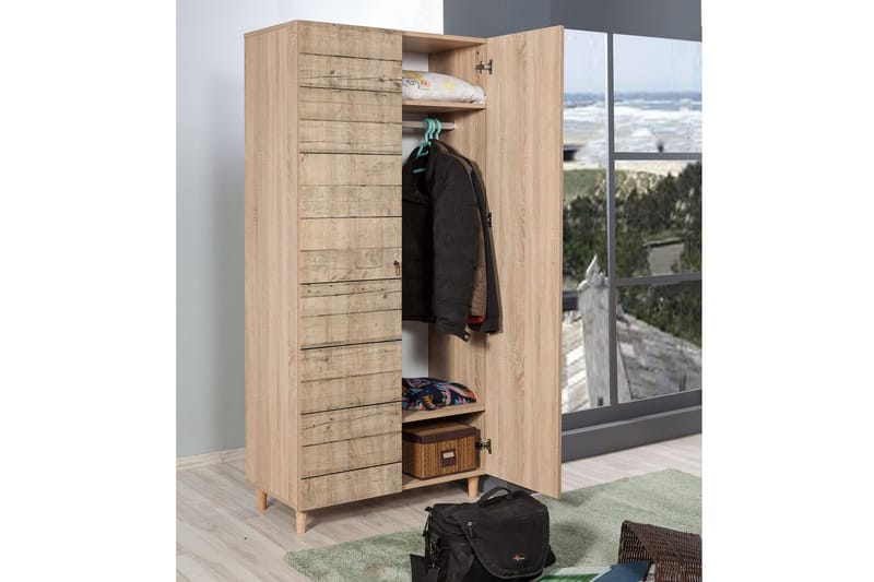 Vellavie Garderobe Panel - Brun - Oppbevaring - Klesoppbevaring - Garderober & garderobesystem