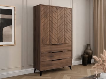Vemdalen Garderobe 104x180 cm - brun - Oppbevaring - Klesoppbevaring - Garderober & garderobesystem - Garderobeskap & klesskap