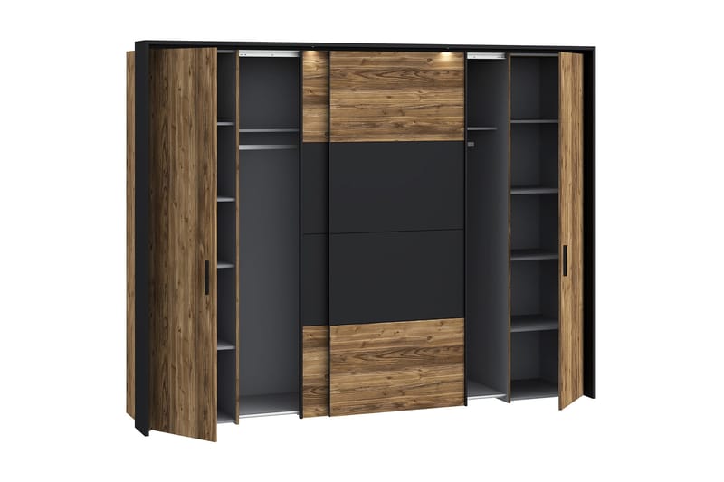 Vergina Garderobe 62x280 cm - Brun/Svart - Oppbevaring - Klesoppbevaring - Garderober & garderobesystem