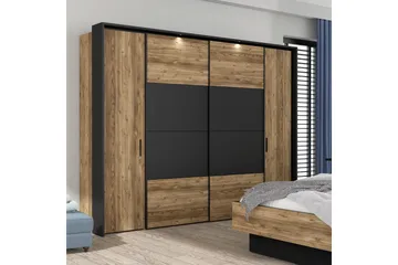 Vergina Garderobe 62x280 cm - Brun/Svart - Oppbevaring - Klesoppbevaring - Garderober & garderobesystem