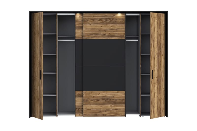 Vergina Garderobe 62x280 cm - Brun/Svart - Oppbevaring - Klesoppbevaring - Garderober & garderobesystem