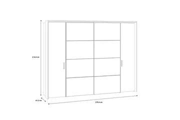Vergina Garderobe 62x280 cm - Brun/Svart - Oppbevaring - Klesoppbevaring - Garderober & garderobesystem