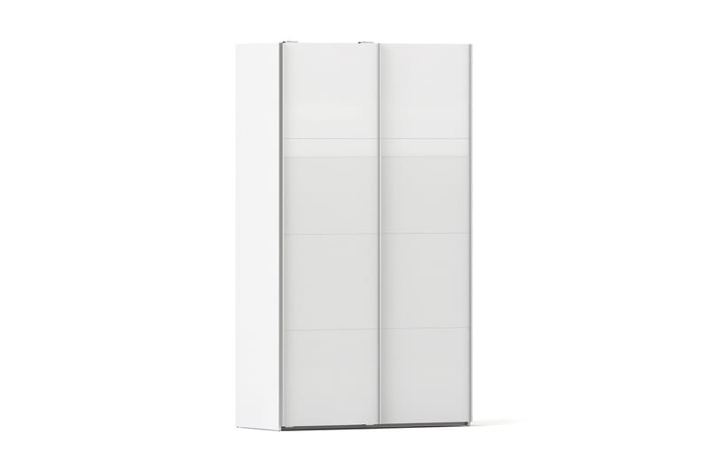 Verona Garderob 122 cm 2 Høyglansdører 2 Hyller - Hvit - Oppbevaring - Klesoppbevaring - Garderober & garderobesystem