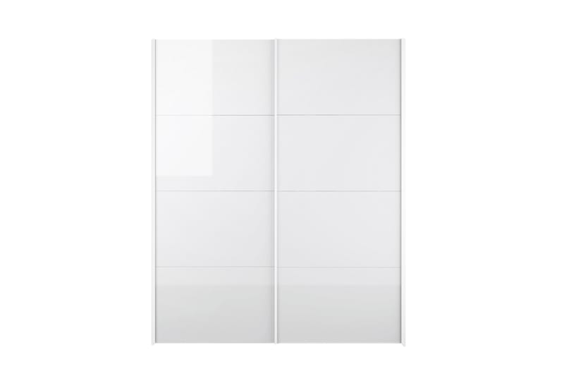 Verona Garderob 182 cm 2 Høyglansdører 2 Hyller - Hvit - Oppbevaring - Klesoppbevaring - Garderober & garderobesystem