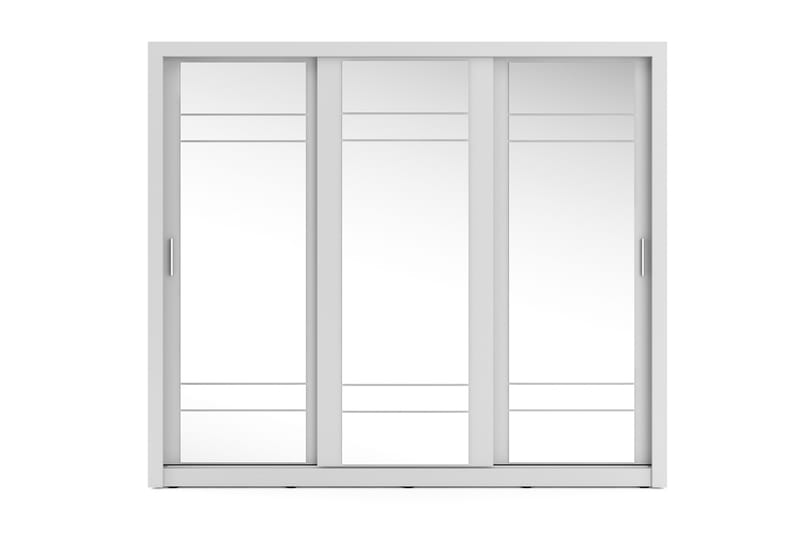 Vesper Garderobe 250 cm 3 Skyvedører - Hvit - Oppbevaring - Klesoppbevaring - Garderober & garderobesystem