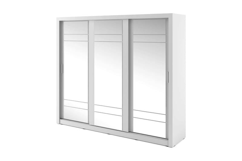 Vesper Garderobe 250 cm 3 Skyvedører - Hvit - Oppbevaring - Klesoppbevaring - Garderober & garderobesystem
