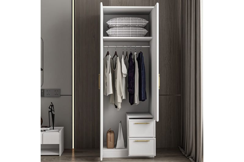 Vespera Garderobe 60x171,8 cm - Hvit - Oppbevaring - Klesoppbevaring - Garderober & garderobesystem