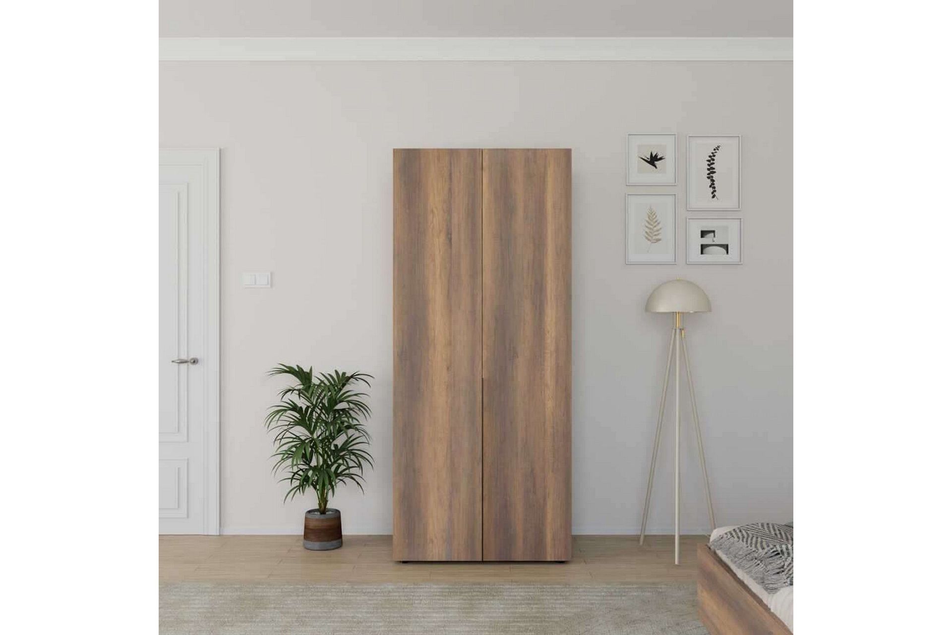 Vornic Garderobe 90x210 cm - Valnøtt