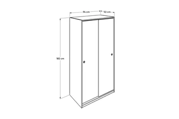 Wardrobe Hvit - Hvit - Oppbevaring - Klesoppbevaring - Garderober & garderobesystem