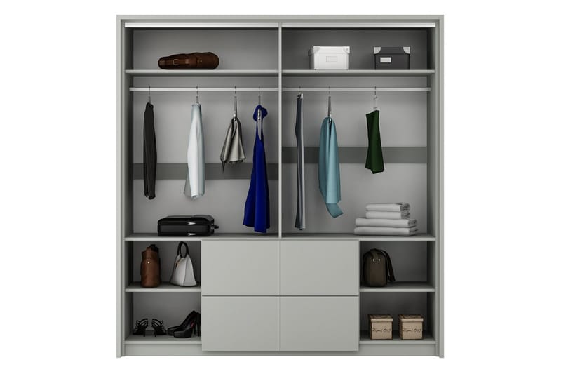 Wedena Garderobe 208 cm - Hvit - Oppbevaring - Klesoppbevaring - Garderober & garderobesystem