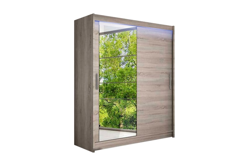 Westa Garderob 150x58x200 cm - Beige / Grå /  Hvit - Oppbevaring - Klesoppbevaring - Garderober & garderobesystem