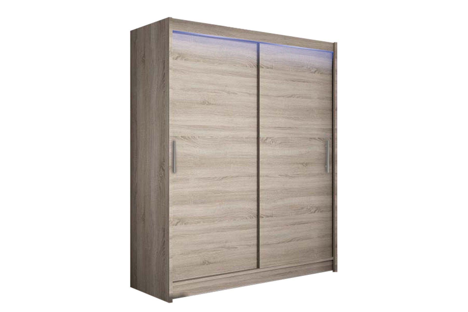 Westa Garderob 150x58x200 cm - Beige / Grå / Hvit