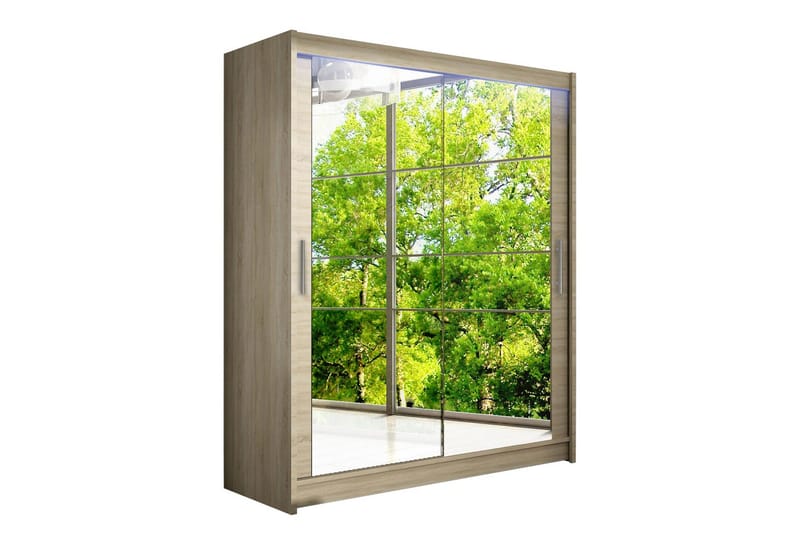 Westa Garderob 150x58x200 cm, Beige / Hvit