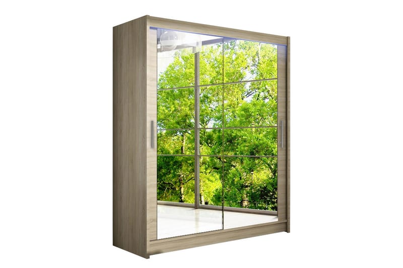 Westa Garderob 150x58x200 cm - Beige / Hvit - Oppbevaring - Klesoppbevaring - Garderober & garderobesystem