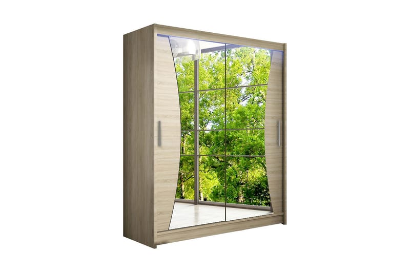 Westa Garderob 150x58x200 cm - Beige / Hvit - Oppbevaring - Klesoppbevaring - Garderober & garderobesystem