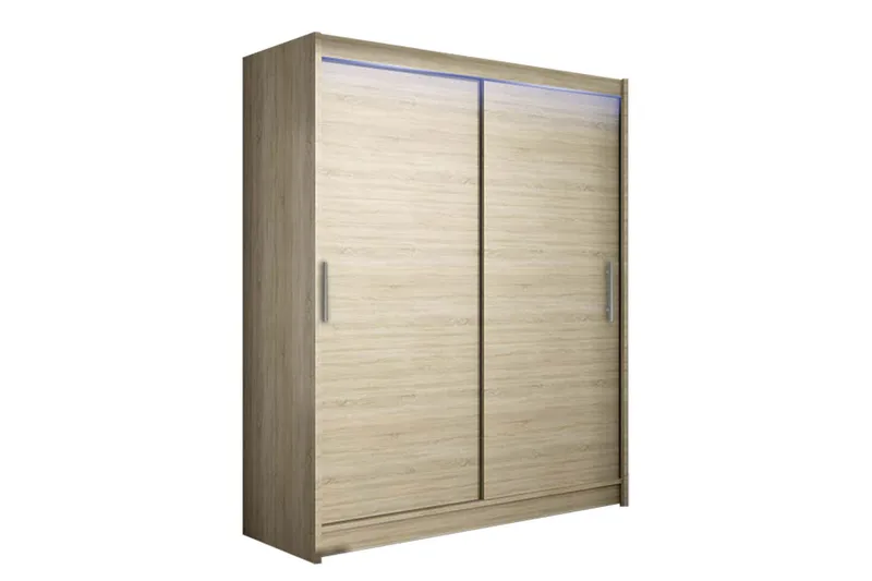 Westa Garderob 150x58x200 cm - Beige / Hvit - Oppbevaring - Klesoppbevaring - Garderober & garderobesystem - Garderobeskap & klesskap