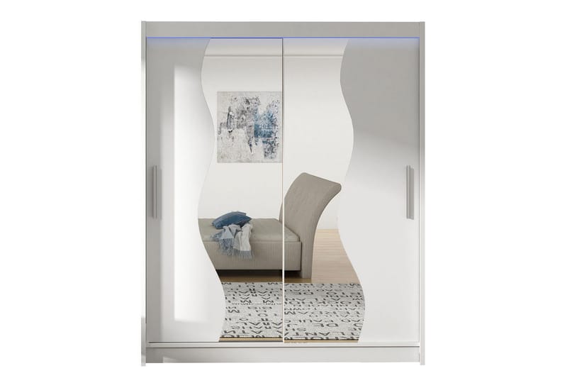 Westa Garderob 150x58x200 cm, Hvit