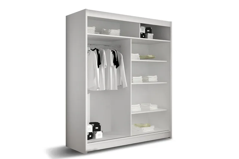 Westa Garderob 150x58x200 cm - Hvit - Oppbevaring - Klesoppbevaring - Garderober & garderobesystem - Garderobeskap & klesskap