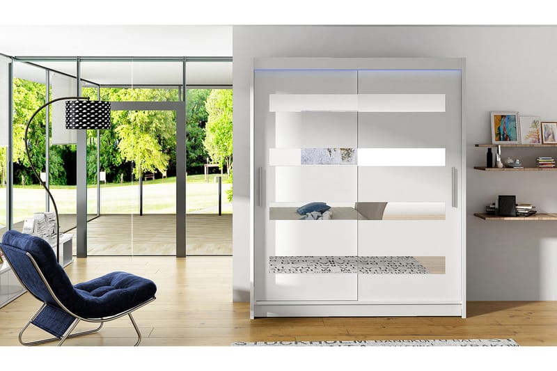 Westa Garderob 150x58x200 cm - Hvit - Oppbevaring - Klesoppbevaring - Garderober & garderobesystem