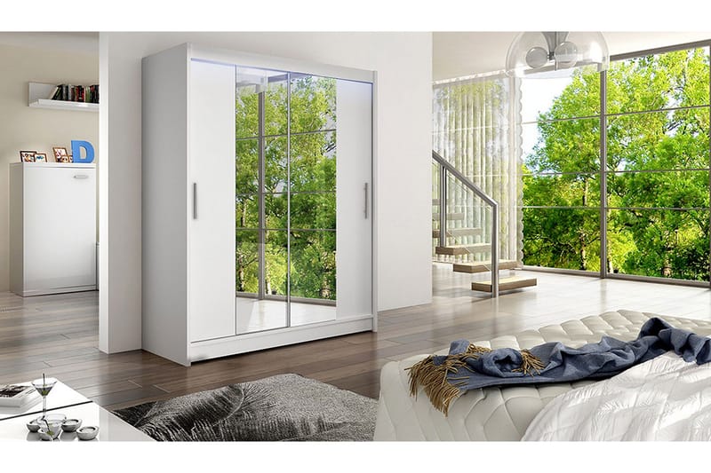 Westa Garderob 150x58x200 cm - Hvit - Oppbevaring - Klesoppbevaring - Garderober & garderobesystem - Garderobeskap & klesskap