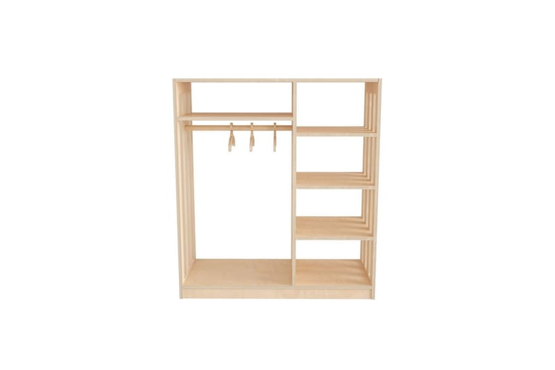 Winters Garderobe 90x100 cm - Natur - Oppbevaring - Klesoppbevaring - Garderober & garderobesystem