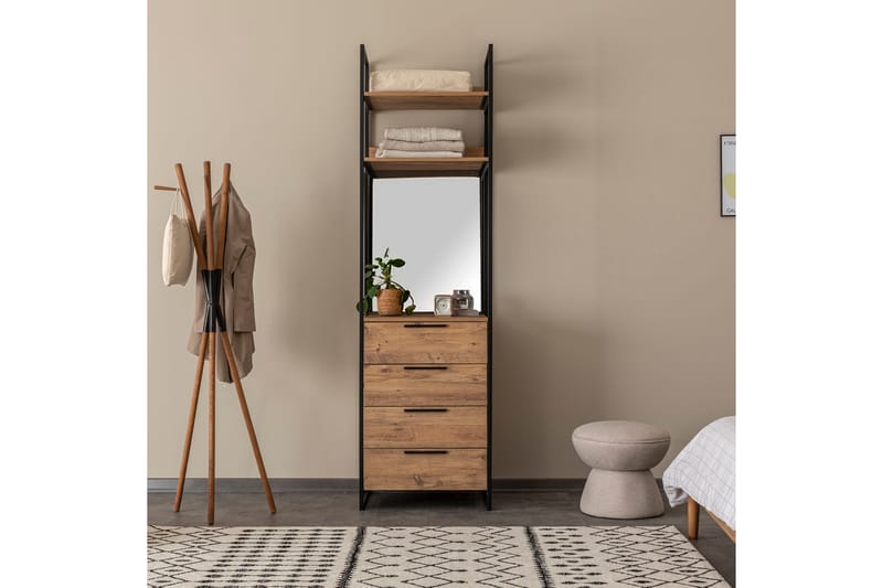 Witonia Garderobe 64x52 cm - Natur - Oppbevaring - Klesoppbevaring - Garderober & garderobesystem