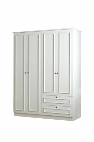 Wonthaggi garderobe 140x210 cm - Hvit - Oppbevaring - Klesoppbevaring - Garderober & garderobesystem - Garderobeskap & klesskap