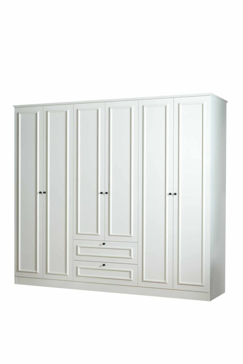 Wonthaggi garderobe 209x210 cm - Hvit - Oppbevaring - Klesoppbevaring - Garderober & garderobesystem - Garderobeskap & klesskap