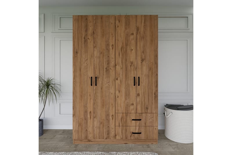 Yaman Garderobe 120x180 cm - Brun - Oppbevaring - Klesoppbevaring - Garderober & garderobesystem