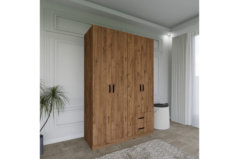 Yaman Garderobe 120x180 cm - Brun - Oppbevaring - Klesoppbevaring - Garderober & garderobesystem