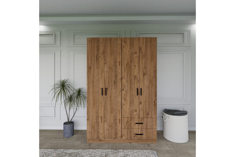 Yaman Garderobe 120x180 cm - Brun - Oppbevaring - Klesoppbevaring - Garderober & garderobesystem