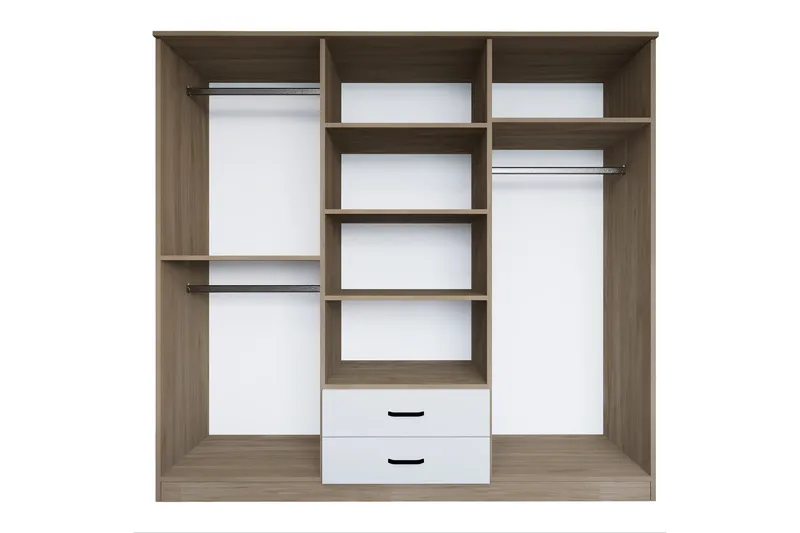 Yaman Garderobe 180x190 cm - Lys brun - Oppbevaring - Klesoppbevaring - Garderober & garderobesystem