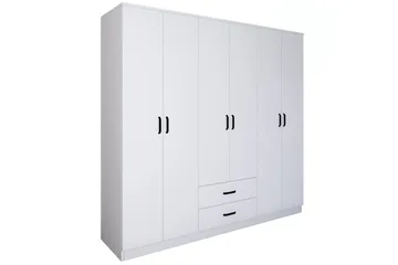 Yaman Garderobe 180x190 cm - Matt hvit - Oppbevaring - Klesoppbevaring - Garderober & garderobesystem