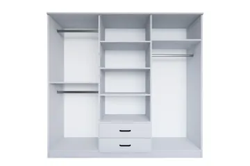 Yaman Garderobe 180x190 cm - Matt hvit - Oppbevaring - Klesoppbevaring - Garderober & garderobesystem