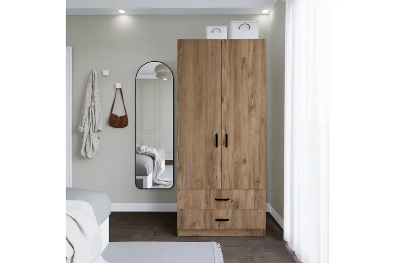 Yaman Garderobe 80x182 cm, Brun