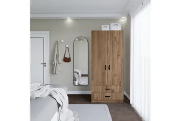 Yaman Garderobe 80x182 cm - Brun - Oppbevaring - Klesoppbevaring - Garderober & garderobesystem