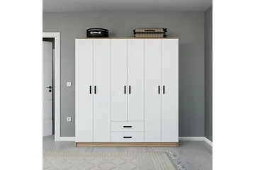 Yaman Garderobesskåp 180x190 cm - Valnøtt - Oppbevaring - Klesoppbevaring - Garderober & garderobesystem - Garderobeskap & klesskap