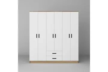 Yaman Garderobesskåp 180x190 cm - Valnøtt - Oppbevaring - Klesoppbevaring - Garderober & garderobesystem - Garderobeskap & klesskap